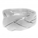 Silver Puzzle ring 4-bands, big